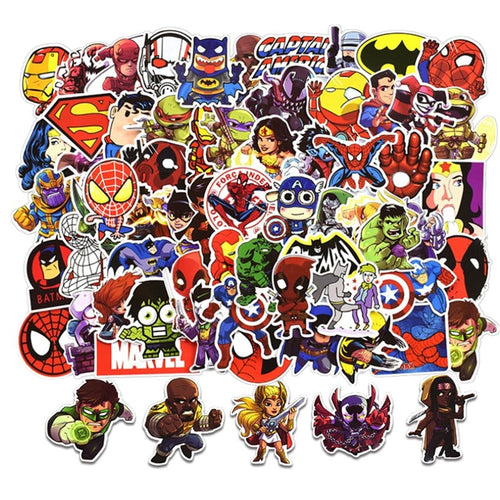 25 50 100 Pcs Avengers PVC Waterproof Stickers
