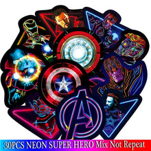 Load image into Gallery viewer, 30PCS Marvel The Avengers Neon Stickers